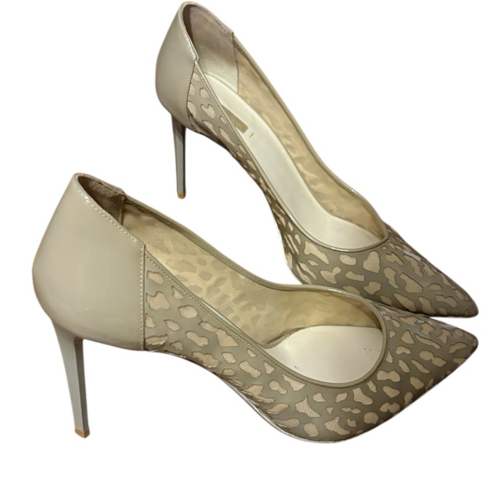 Giorgio Armani laser-cut mesh patent leather stiletto pumps - Picture 2 of 8